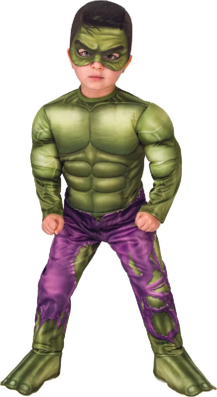 Toddler Boys Deluxe Hulk Marvel Fancy Dress Superhero Costume