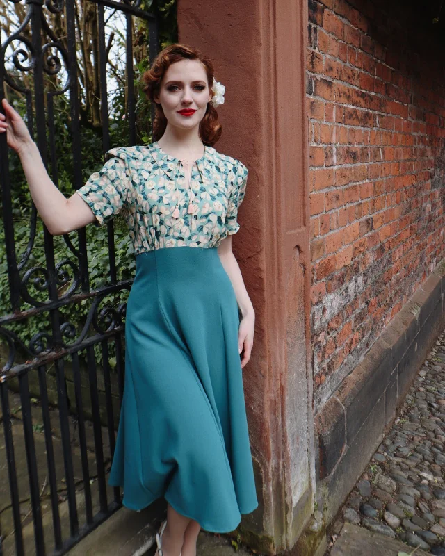 40s Martha Tea Dress - Magnolia Bliss