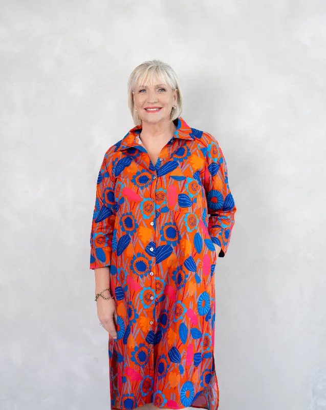 Olivia Dress | Blue Flowers