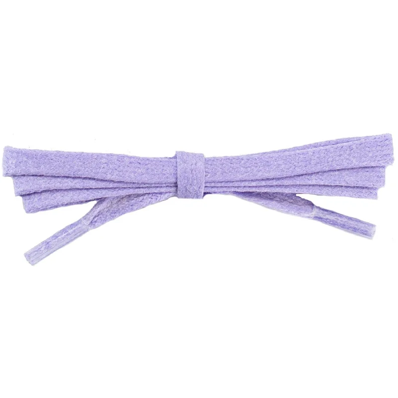 Waxed Cotton 1/4" Flat Dress Laces - Violet (2 Pair Pack) Shoelaces