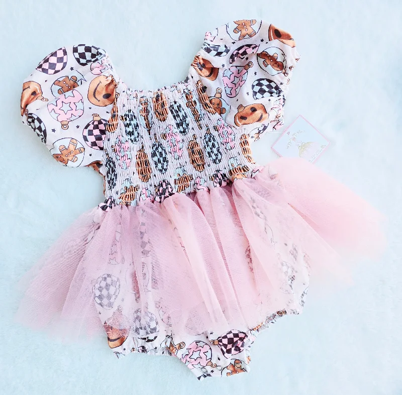 Baby Tutu Twinning Dresses - Pink Gingerbread Balls