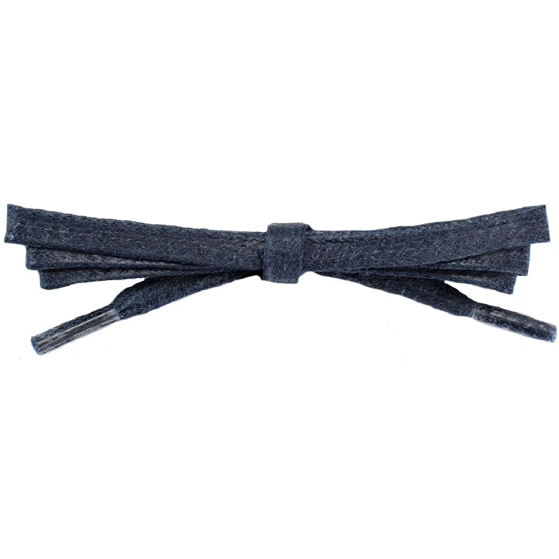 Waxed Cotton 1/4" Flat Dress Laces - Navy (2 Pair Pack) Shoelaces
