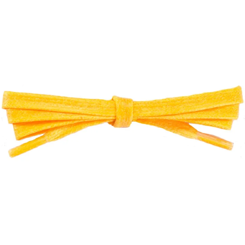 Waxed Cotton 1/4" Flat Dress Laces - Nugget Gold (2 Pair Pack) Shoelaces