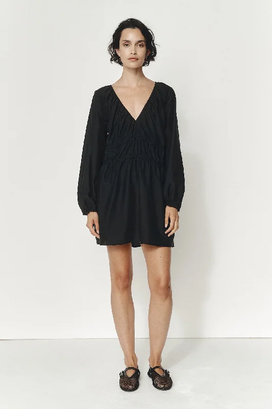 Marle Theresa Dress - Cotton/Silk - Black