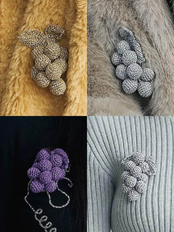 Nφdress X RoomSERVICE888 Crochet Grape Brooch
