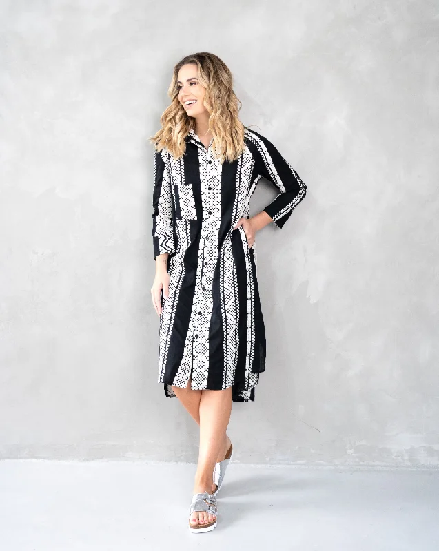 Olivia Dress | Black & White