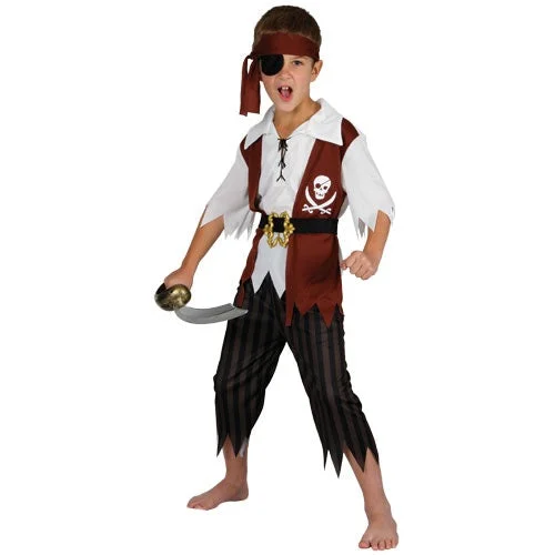 Boys Cutthroat Pirate Buccaneer Halloween World Book Day Fancy Dress Costume