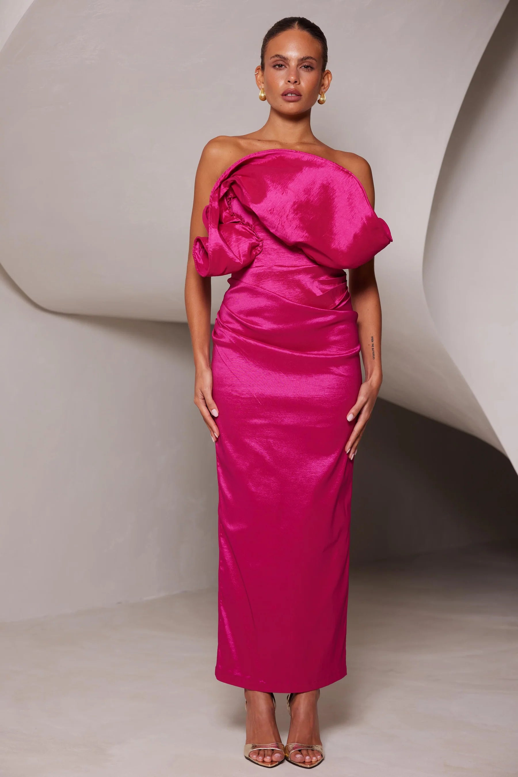 Elle Zeitoune Miles Dress - Raspberry