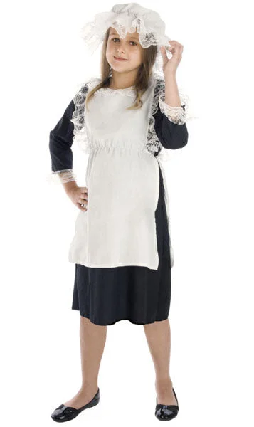 Girls Victorian Poor Maid Fancy Dress Book Week School Play Costume