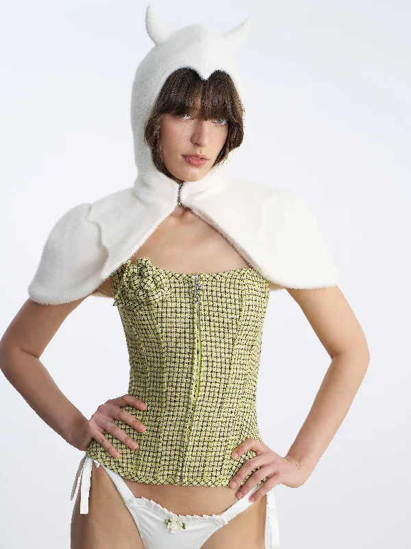 Nφdress X RoomSERVICE888 Yellow-Green Check Corset