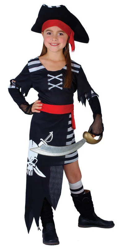 Girls Pirate Princess Caribbean Fancy Dress Costume