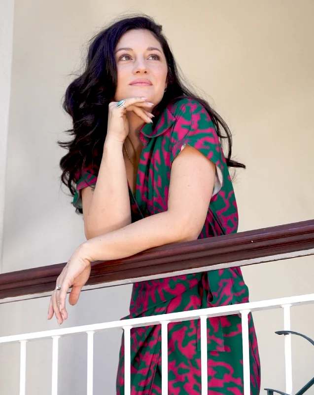 The Yvonne Dress | Green Animal
