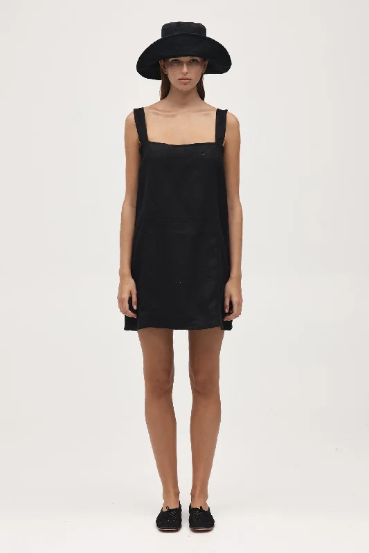 Marle Sutton Dress - Linen - Black