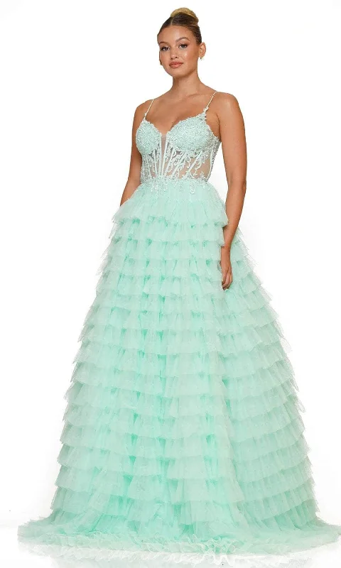 Colors Dress 3219 - Tiered A-Line Prom Dress