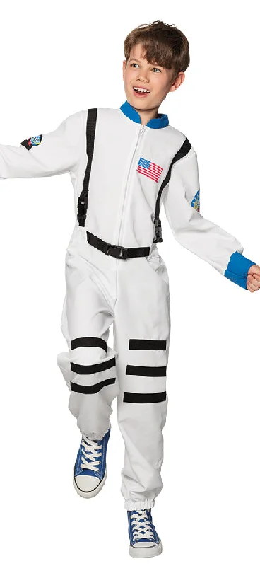 Boys Astronaut Sci Fi Space Man NASA Uniform Fancy Dress Costume