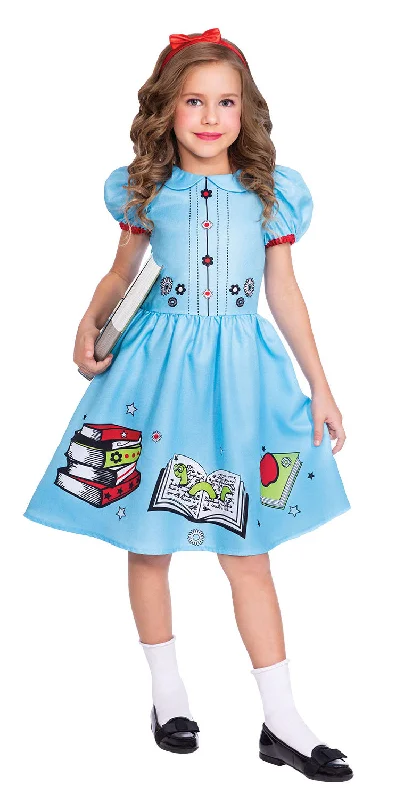 Clever Little Book Worm Girls Educational Fancy Dress