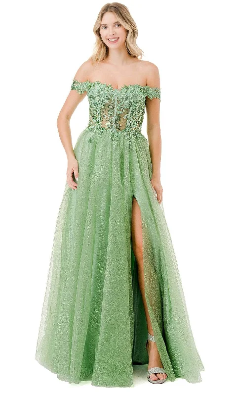 Trevi Collection L2837Y - Sequin Embroidered Prom Dress