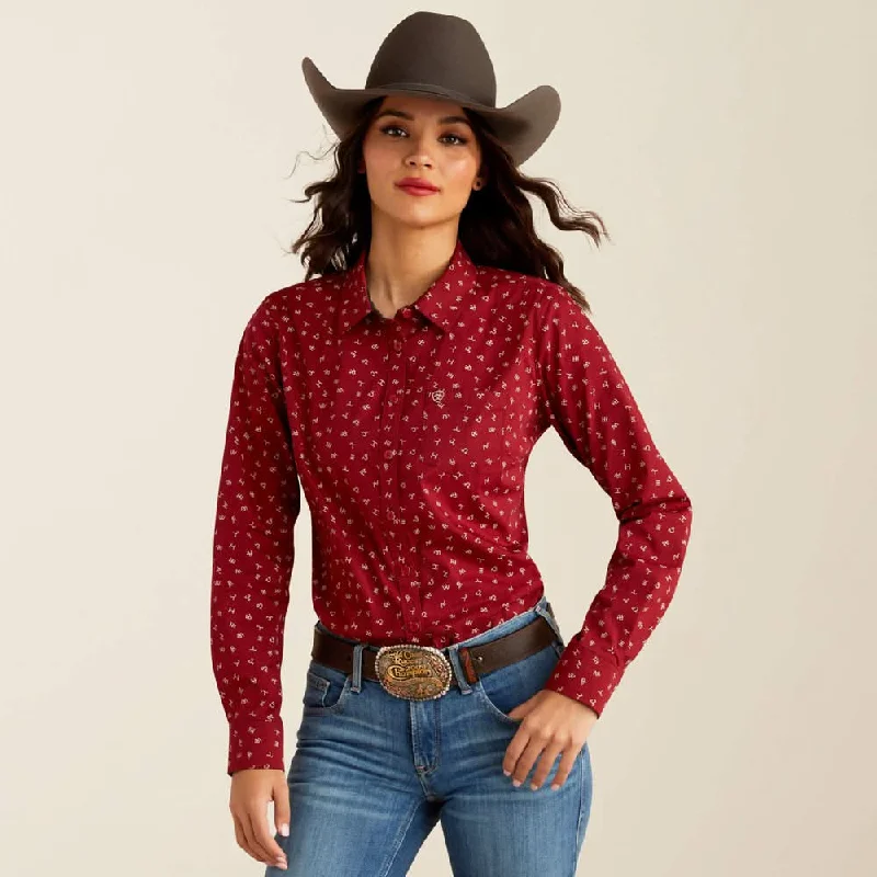 Ariat 10052790 Women's Kirby Stretch Western Shirt Trendy Floral Short Sleeve