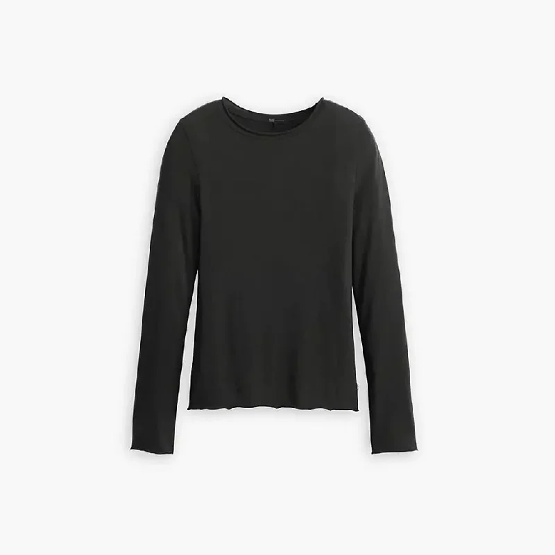 Women's Levi's Lightweight Slub L/S Shirt Cozy Loose Fit Short Sleeve