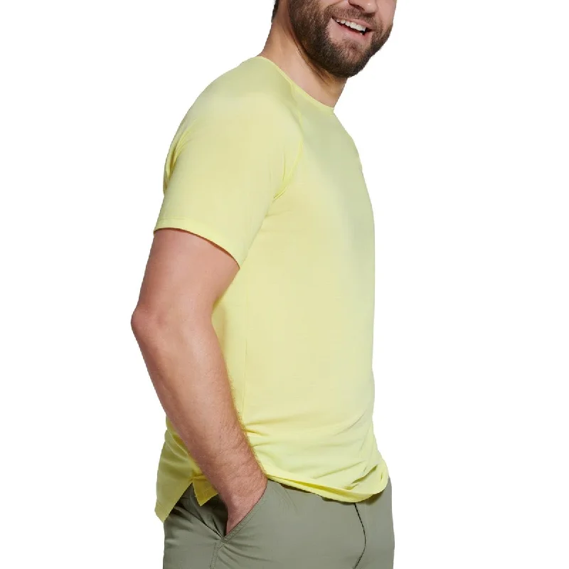 BASS OUTDOOR Mens Performance Fitness Shirts & Tops Classic Denim Short Sleeve