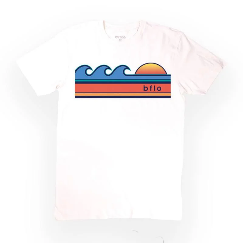 BFLO Waves and Sun White UV Color Changing Short Sleeve Shirt Stylish Casual Short Tee BFLO Waves and Sun White UV Color Changing Short Sleeve Shirt Stylish Casual Short Tee