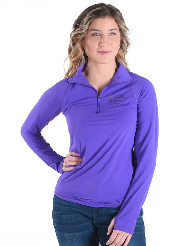 Cowgirl Tuff Womens Cooling UPF Purple Nylon L/S Shirt Chic Embellished Short Sleeve Cowgirl Tuff Womens Cooling UPF Purple Nylon L/S Shirt Chic Embellished Short Sleeve