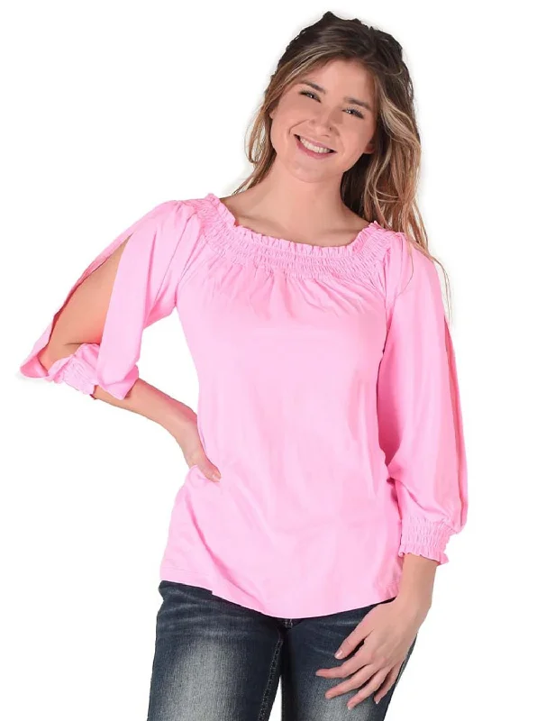Cowgirl Tuff Womens Flowy Cooling UPF Bubblegum Pink Nylon L/S Shirt Trendy Turtleneck Short Shirt Cowgirl Tuff Womens Flowy Cooling UPF Bubblegum Pink Nylon L/S Shirt Trendy Turtleneck Short Shirt