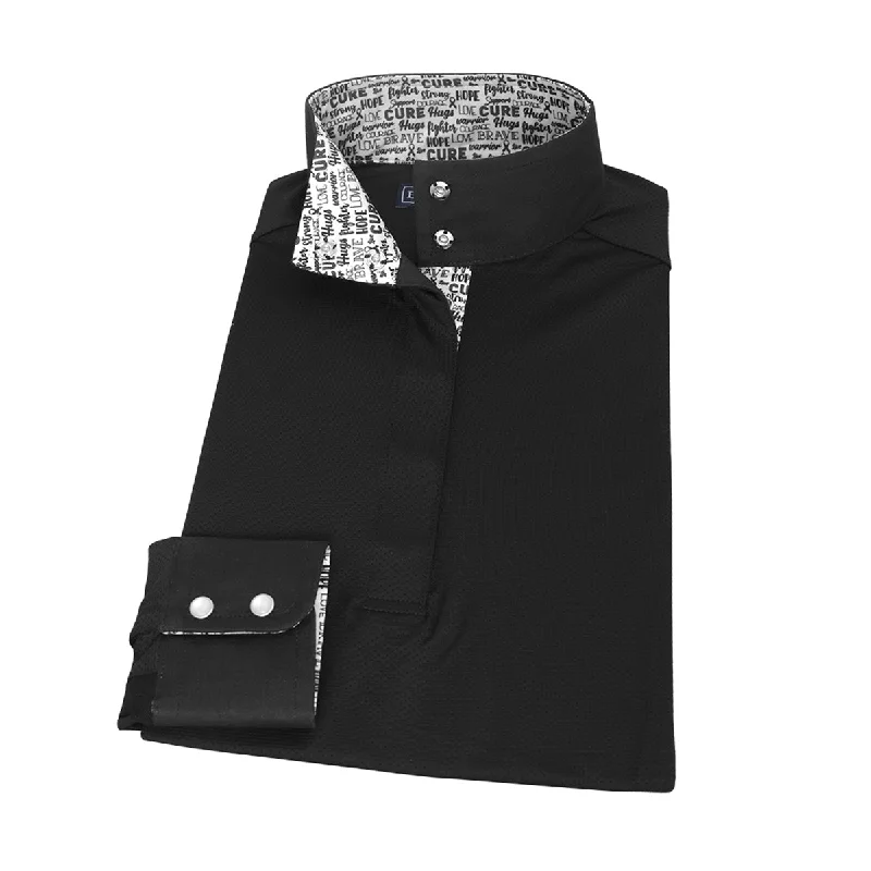 Essex Classics Ladies Cure for Cancer "Dusk" Black Performance Show Shirt Stylish Short Sleeve Polo Essex Classics Ladies Cure for Cancer "Dusk" Black Performance Show Shirt Stylish Short Sleeve Polo