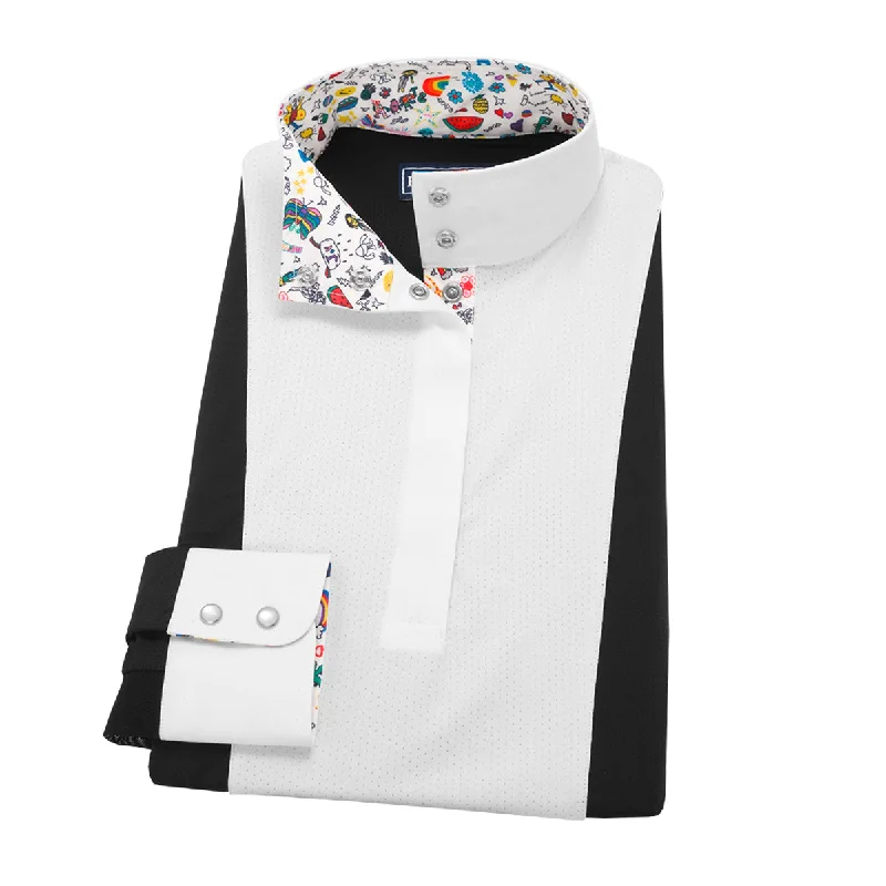 Essex Classics Ladies Happy Doodles "Luna" Performance Show Shirt Stylish Round Neck Shirt Essex Classics Ladies Happy Doodles "Luna" Performance Show Shirt Stylish Round Neck Shirt