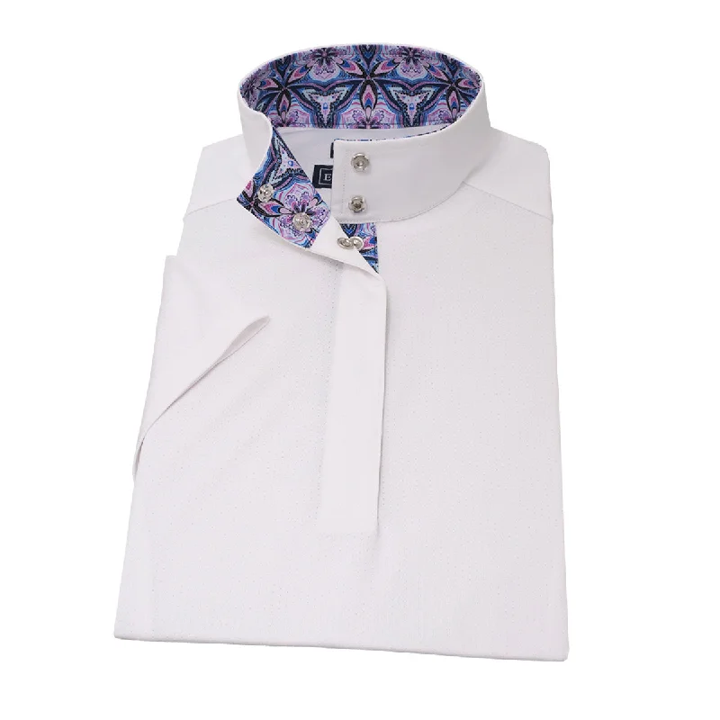 Essex Classics Ladies "Kaleidoscope" Talent Yarn Straight Collar Short Sleeve Show Shirt Fashionable Short Sleeve Vest Essex Classics Ladies "Kaleidoscope" Talent Yarn Straight Collar Short Sleeve Show Shirt Fashionable Short Sleeve Vest