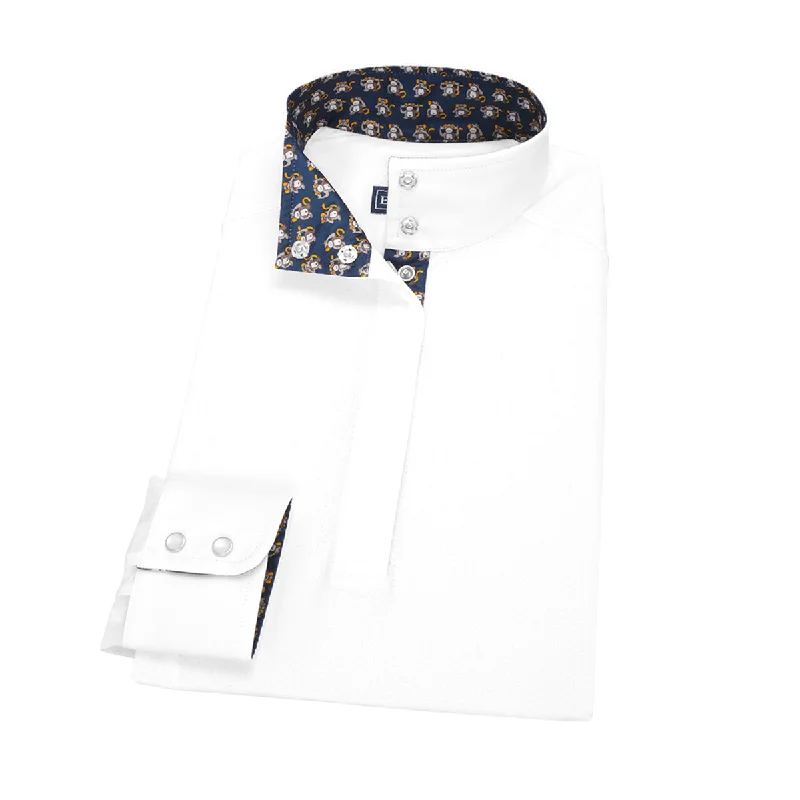Essex Classics Ladies Monkeys Yarn Straight Collar Show Shirt Cozy Printed Short Shirt Essex Classics Ladies Monkeys Yarn Straight Collar Show Shirt Cozy Printed Short Shirt