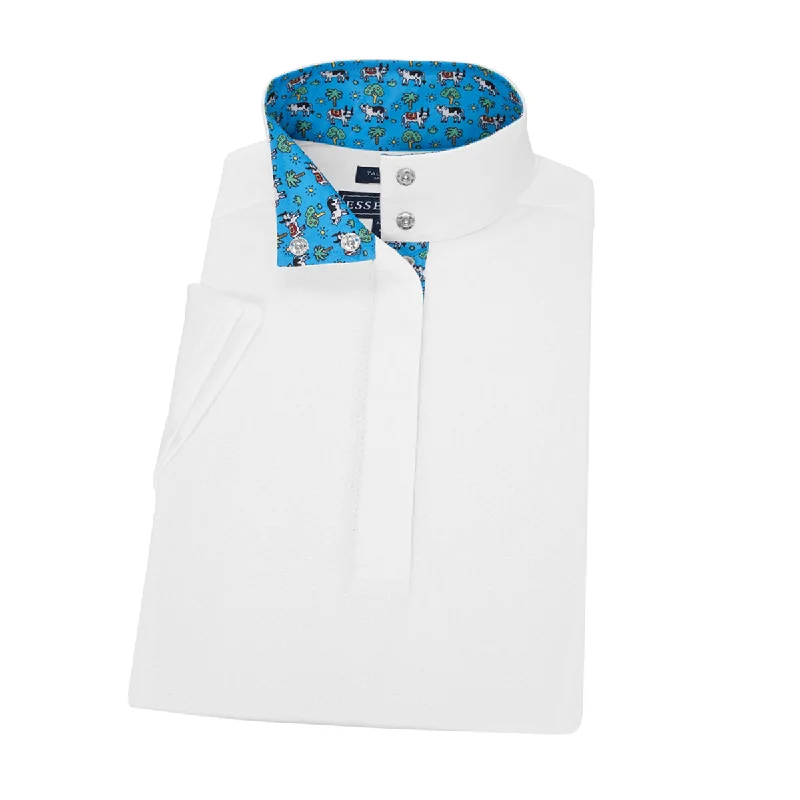 Essex Classics Ladies Cows and Bulls Talent Yarn Straight Collar Short Sleeve Performance Show Shirt Trendy Sleeveless Short Shirt Essex Classics Ladies Cows and Bulls Talent Yarn Straight Collar Short Sleeve Performance Show Shirt Trendy Sleeveless Short Shirt