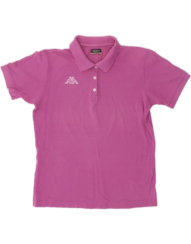 KAPPA Womens Polo Shirt UK 20 2XL Pink Cotton Trendy Short Sleeve Tunic