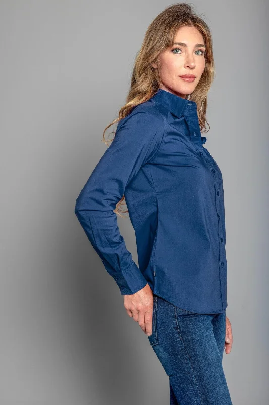 Kimes Ranch Womens Team Shirt Navy Cotton Blend L/S Shirt Casual Slouchy Short Sleeve Kimes Ranch Womens Team Shirt Navy Cotton Blend L/S Shirt Casual Slouchy Short Sleeve
