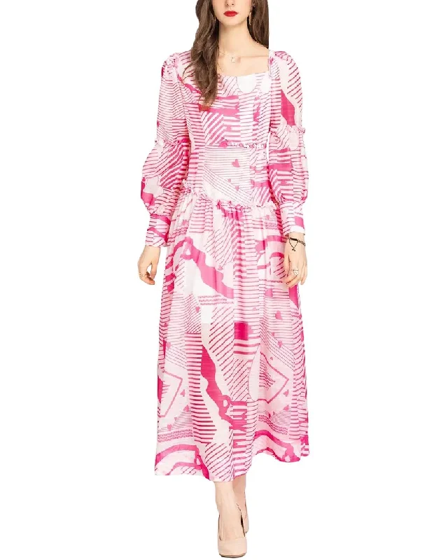 Lanelle Midi Dress Stylish Satin Midi Dress
