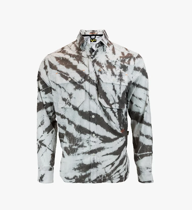 Off Grid / Cargo Shirt - Mono Dye Trendy Print Short Sleeve