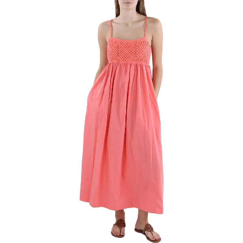 Rails Womens Petites MEEKA Crochet Emi Midi Dress Comfortable Fit-and-Flare Midi Dress Rails Womens Petites MEEKA Crochet Emi Midi Dress Comfortable Fit-and-Flare Midi Dress