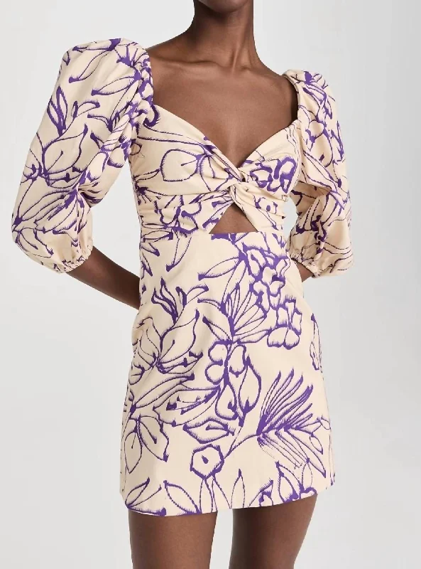Rapha Mini Dress In Purple Brush Comfortable Shift Mini Dress