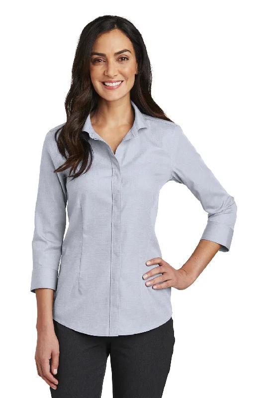 Red House Womens Nailhead Wrinkle Resistant 3/4 Sleeve Button Down Shirt - Ice Grey - Closeout Trendy Turtleneck Short Shirt Red House Womens Nailhead Wrinkle Resistant 3/4 Sleeve Button Down Shirt - Ice Grey - Closeout Trendy Turtleneck Short Shirt