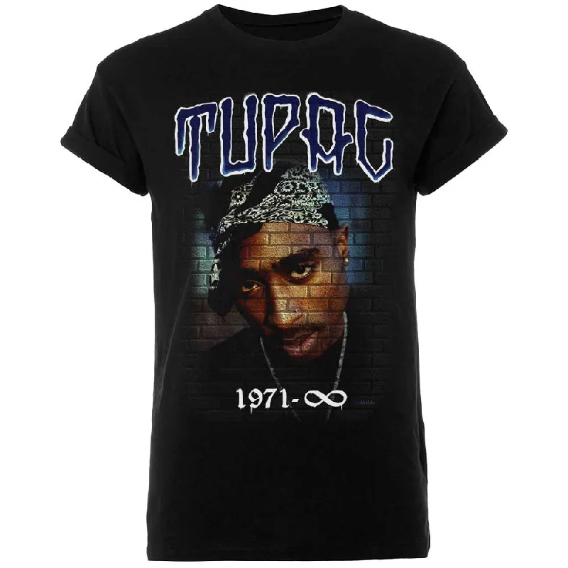 Tupac | Official Band T-Shirt | Mural 1971 Jersey Fabric Tulle Fabric Batik Fabric