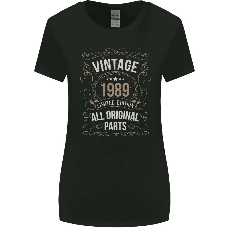 34th Birthday Limited Edition 1989 Womens Wider Cut T-Shirt Elasticated Padded Insulated