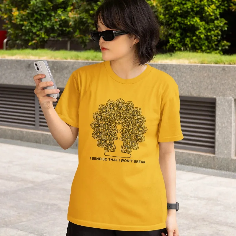 I Bend so that I won't Break Round Neck Half Sleeve Classic T-Shirt Thin T-Shirt Open Front Quick Dry I Bend so that I won't Break Round Neck Half Sleeve Classic T-Shirt Thin T-Shirt Open Front Quick Dry