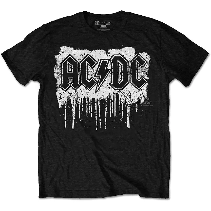 AC/DC | Official Band T-Shirt | Dripping With Excitement Welt Pockets Slit Pockets Flap Pockets