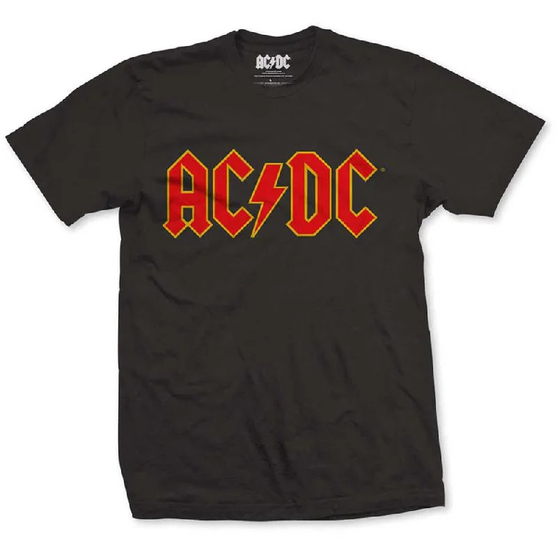 AC/DC | Official Band T-Shirt | Logo Satin Blend Silk Blend Wool Blend