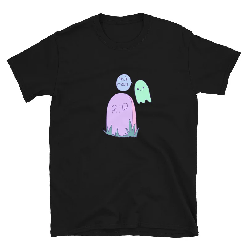 Awh Man Sad Ghost Short-Sleeve Unisex T-Shirt Lace Blend Ribbed Blend Corduroy Blend