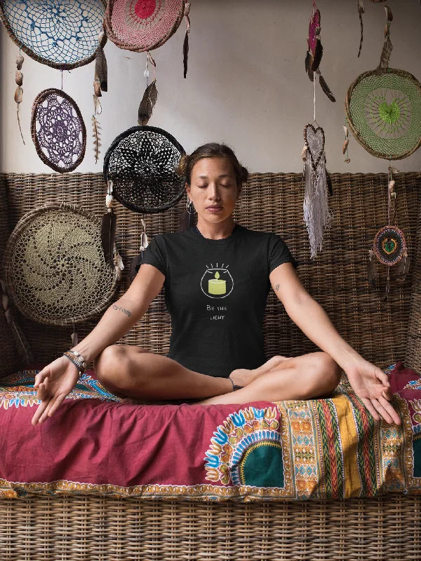 Be The Light - Yoga T-Shirt | Unisex Jersey Short Sleeve Tee Faux Fur Fabric Real Fur Fabric Shearling Fabric Be The Light - Yoga T-Shirt | Unisex Jersey Short Sleeve Tee Faux Fur Fabric Real Fur Fabric Shearling Fabric