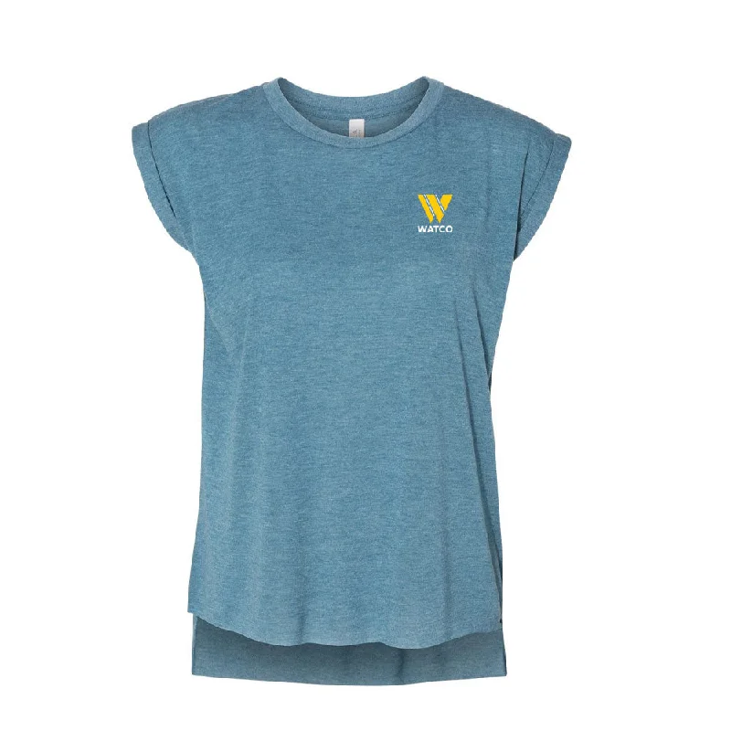 BELLA + CANVAS - Women’s Flowy Rolled Cuffs Muscle Tee - 8804 Cotton Fabric Linen Fabric Terry Fabric BELLA + CANVAS - Women’s Flowy Rolled Cuffs Muscle Tee - 8804 Cotton Fabric Linen Fabric Terry Fabric