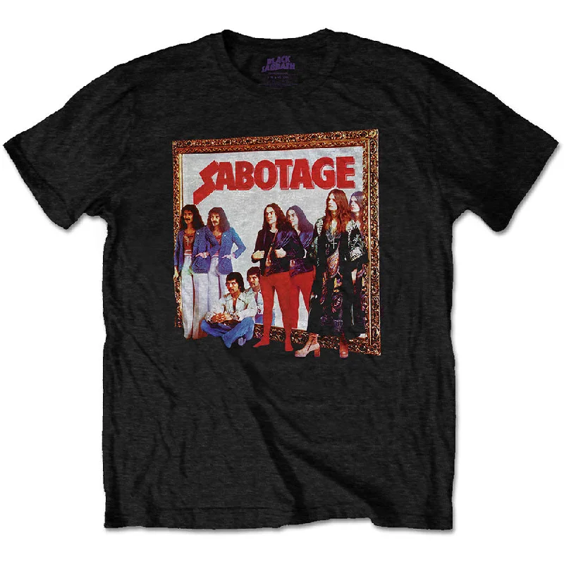 Black Sabbath | Official Band T-Shirt | Sabotage (Back Print) Chenille Brocade Lace
