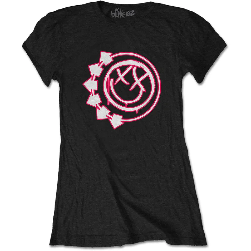 Blink-182 Ladies T-Shirt: Six Arrow Smile Elegant Classic Vintage