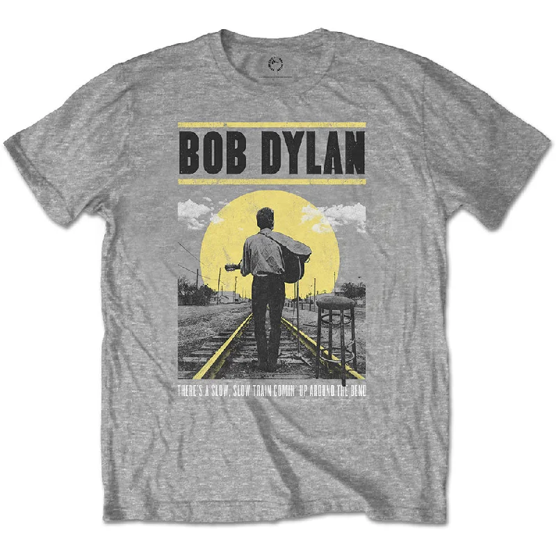 Bob Dylan | Official Band T-Shirt | Slow Train Print Jacquard Patchwork